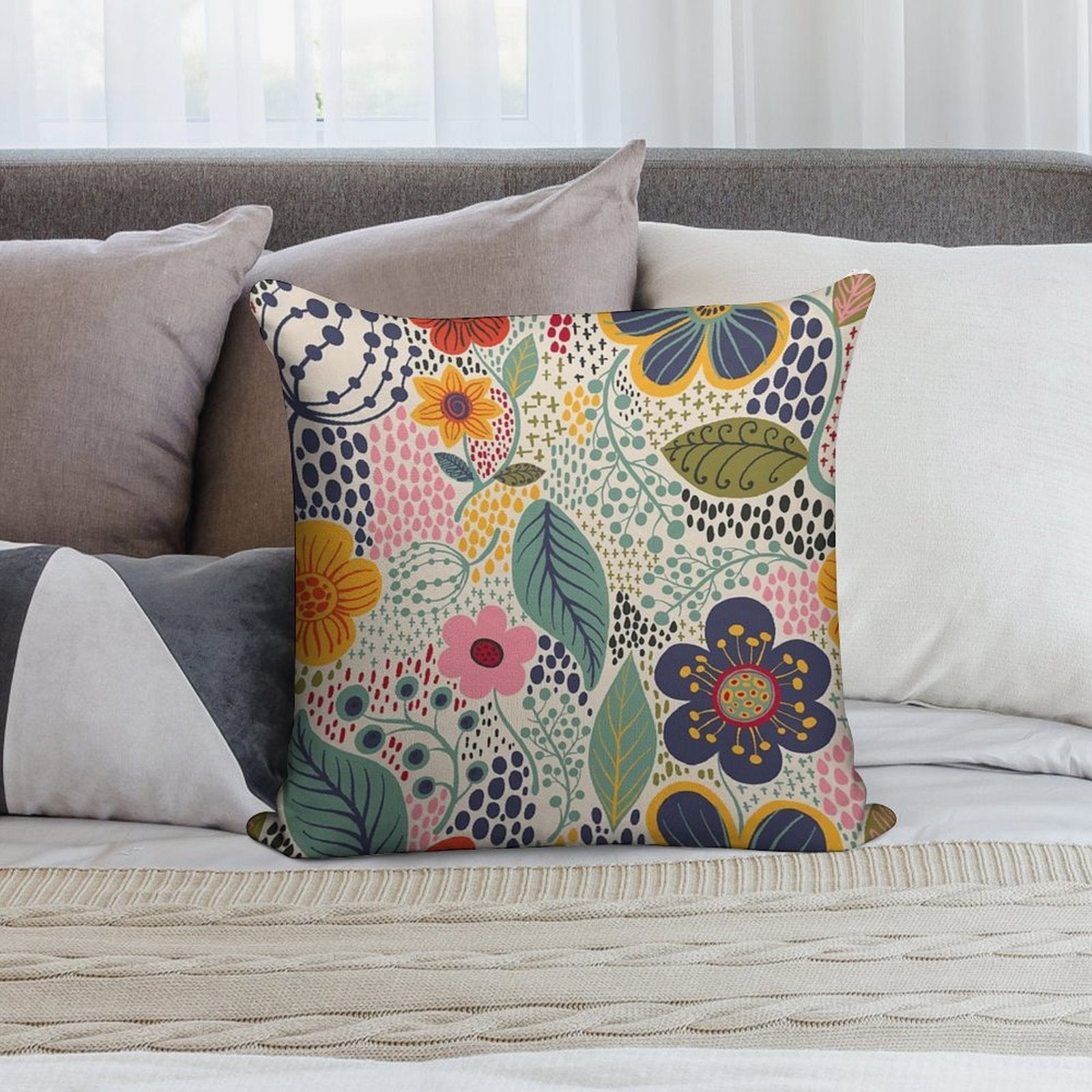 Secret Garden Soft Fade-Resistant Throw Pillow