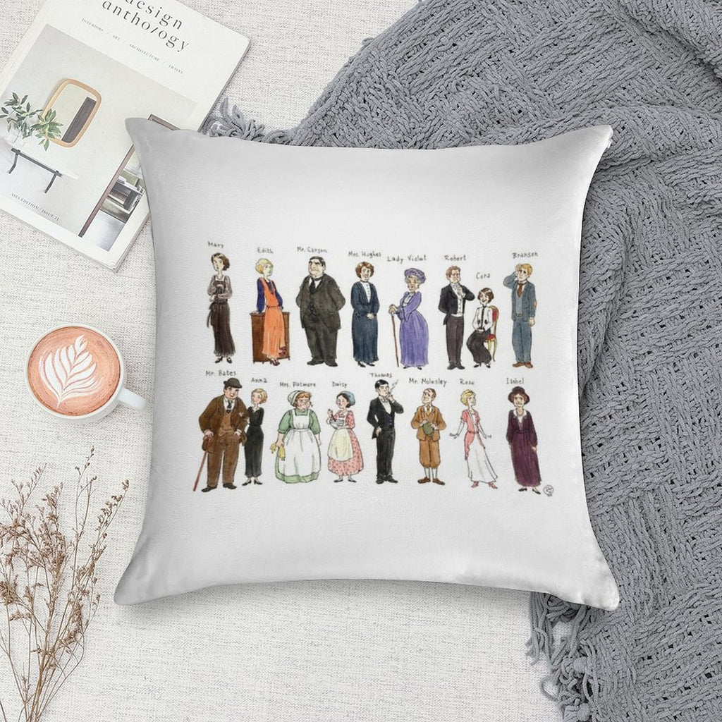 Downton A. Portraits Soft Home Decor Throw Pillow
