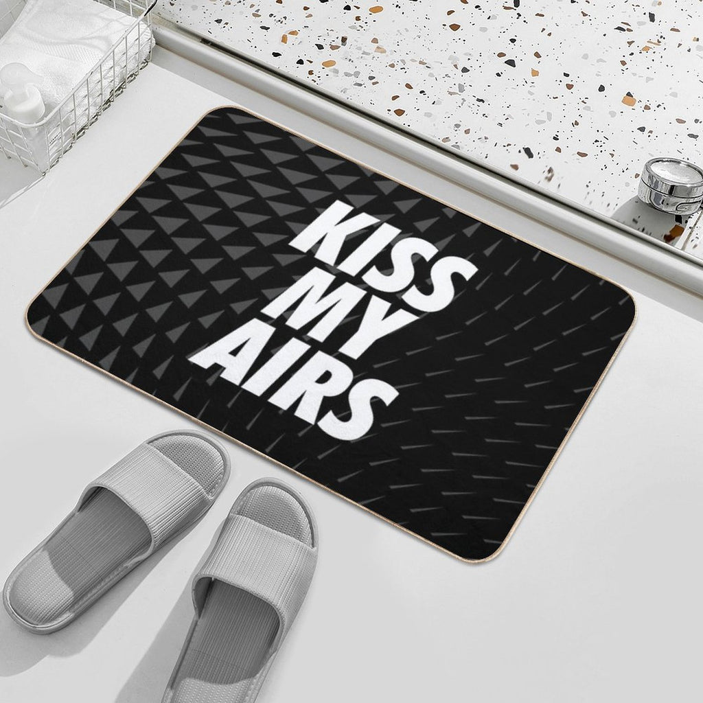 Kiss My Airs Sneaker Head Hype Black & White  Rapid-Drying Bath Mat