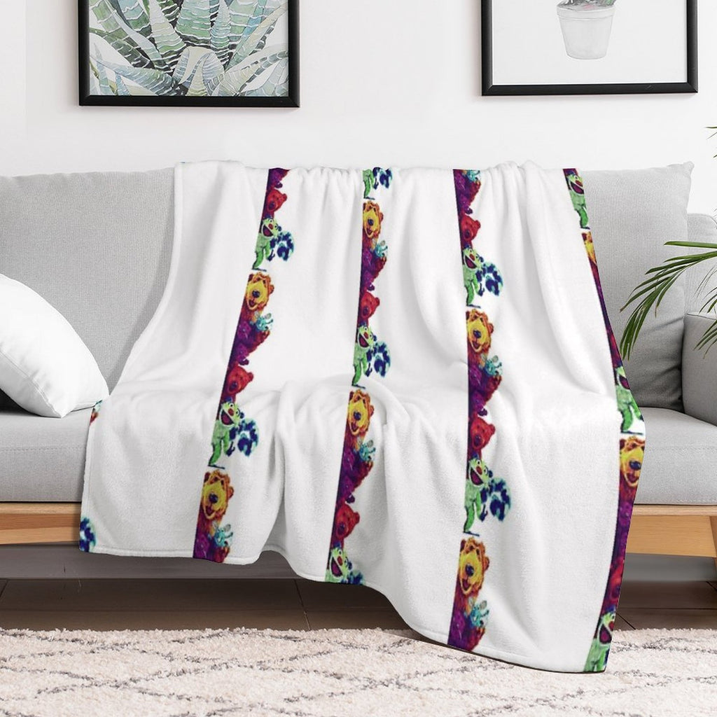 Bear In The Big Blue House - Bear And Friends Premium Throw Blanket