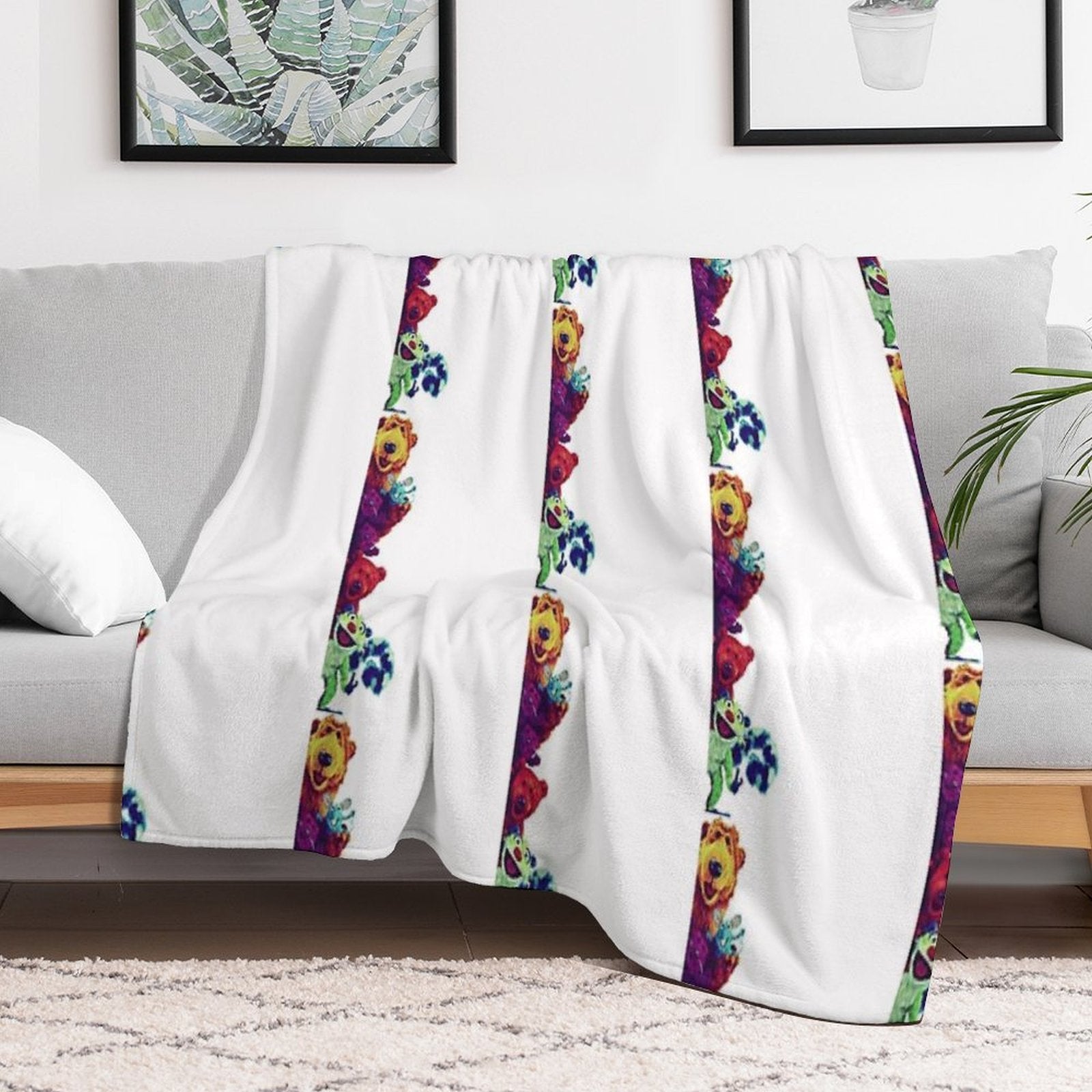 Bear In The Big Blue House - Bear And Friends Premium Throw Blanket