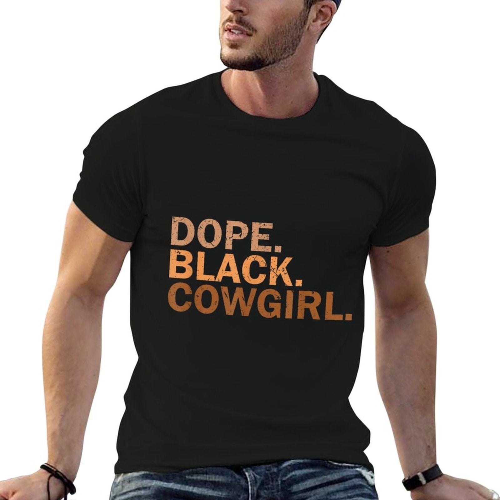Dope Black Cowgirl Melanin Black African Rodeo Cowgirl  Classic T-Shirt
