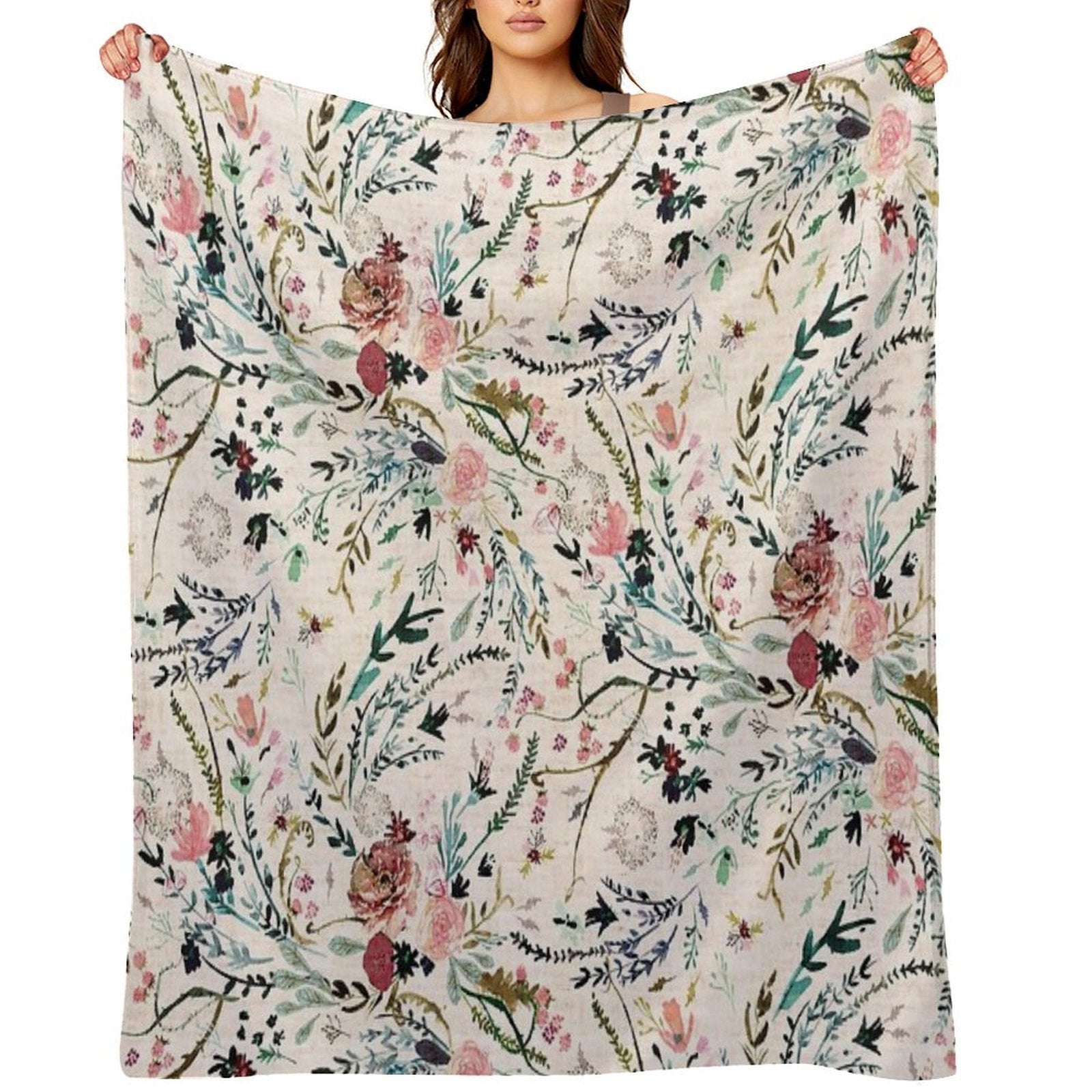 Fable Floral Velvety-soft Throw Blanket