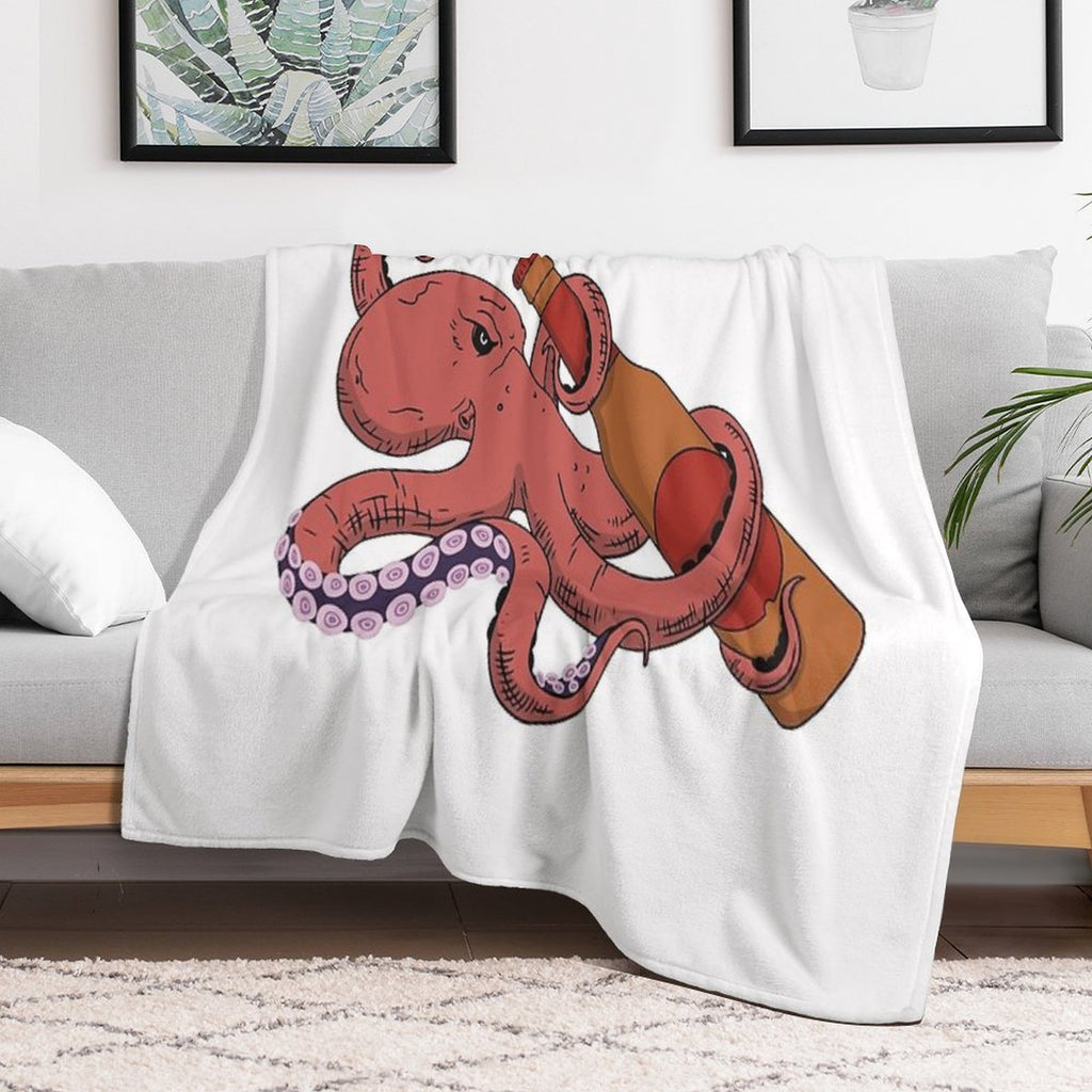 Beer Octopus Comfort Throw Blanket