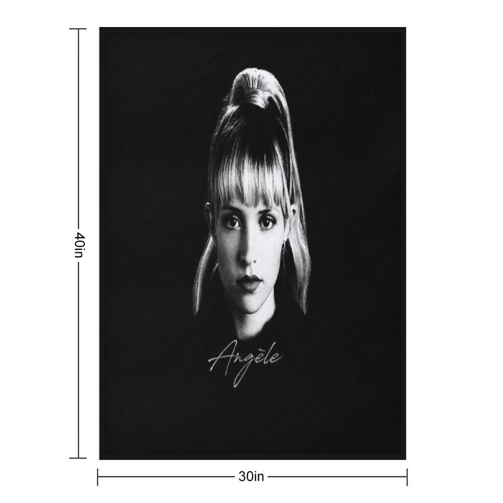 Angèle - Portrait Durable Throw Blanket