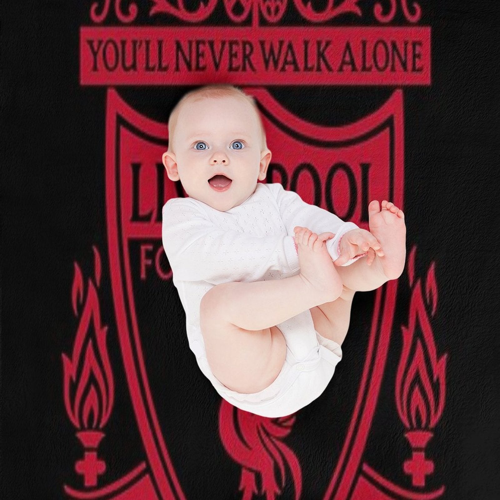 Classic Red Liverpool Emblem Easy Care Throw Blanket