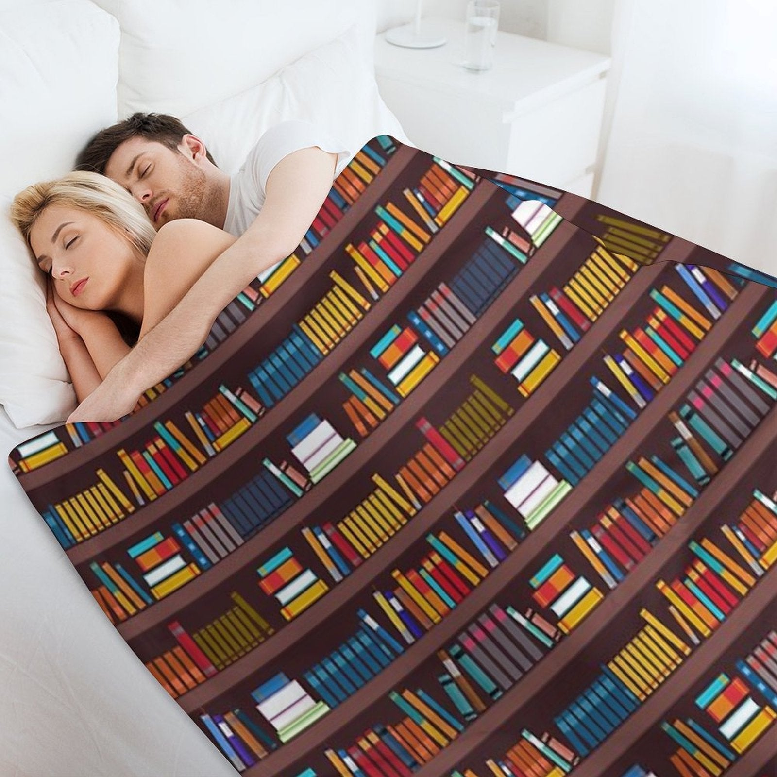 Book Pattern Durable Throw Blanket