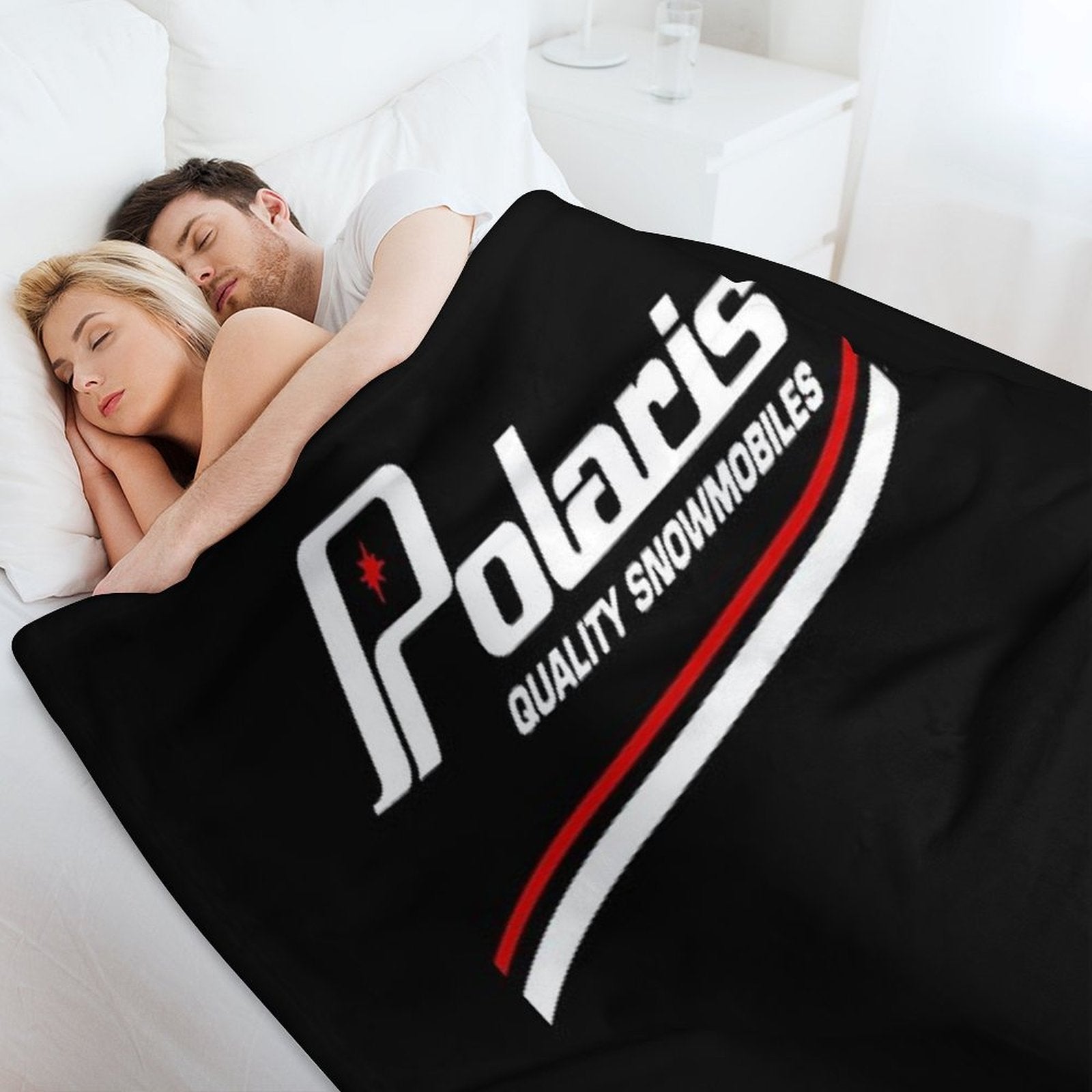 Vintage Polaris Snowmobiles USA All-season Throw Blanket