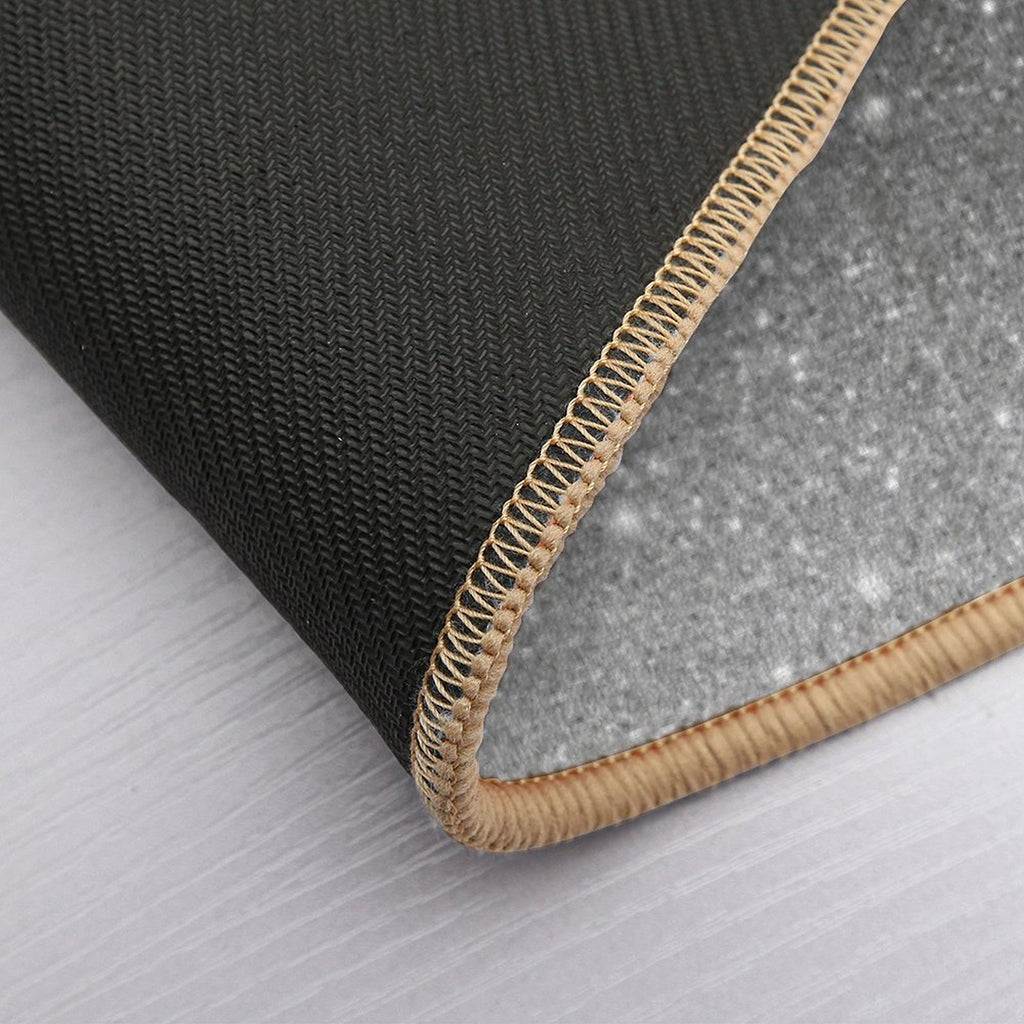 Black Silver Grey Sparkle Ombre Glitter  Easy Maintenance Bath Mat