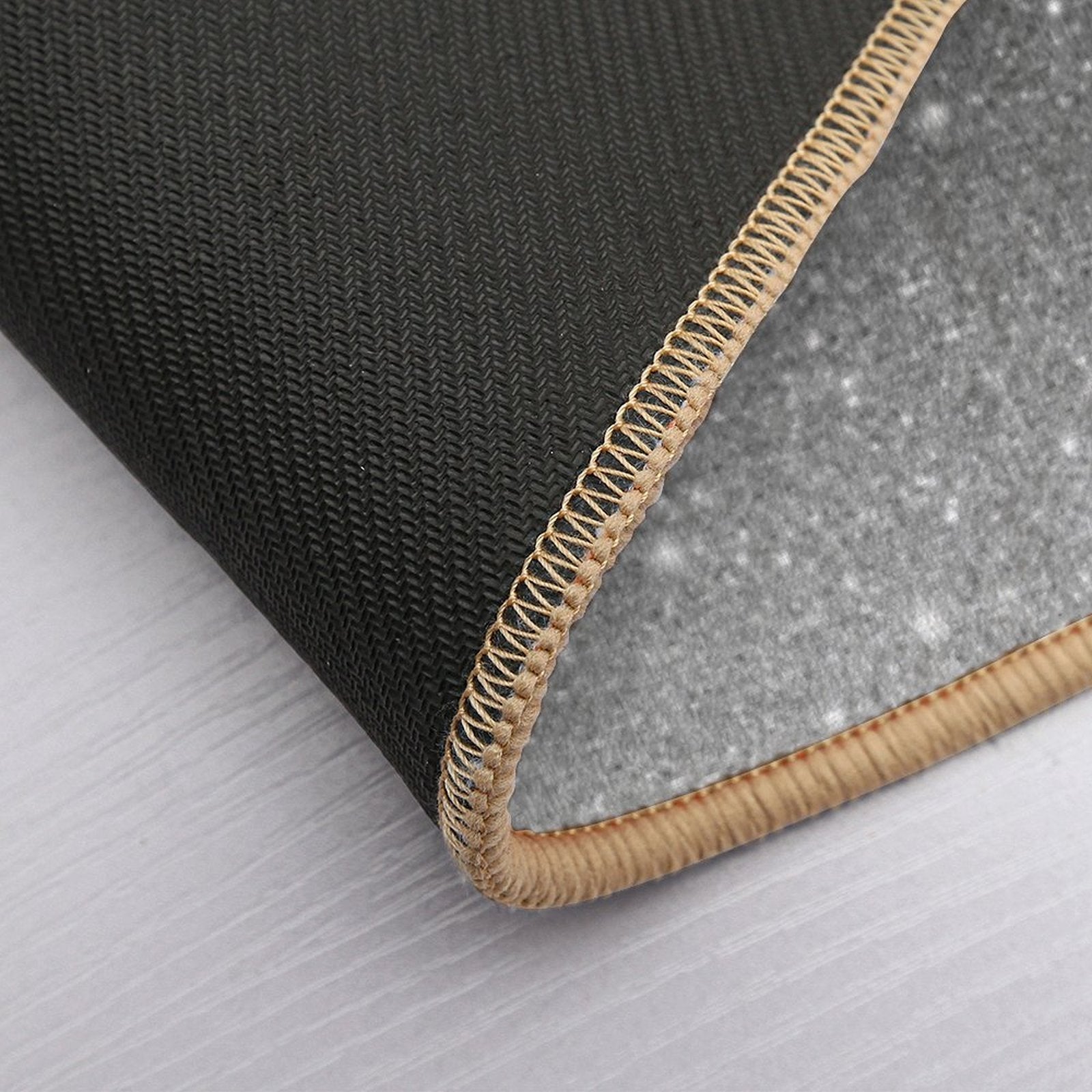 Black Silver Grey Sparkle Ombre Glitter  Easy Maintenance Bath Mat