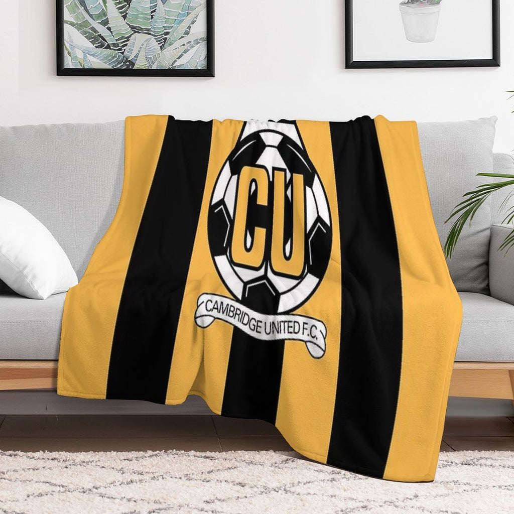 Cambridge United FC Logo - Stripes Quick-dry Throw Blanket