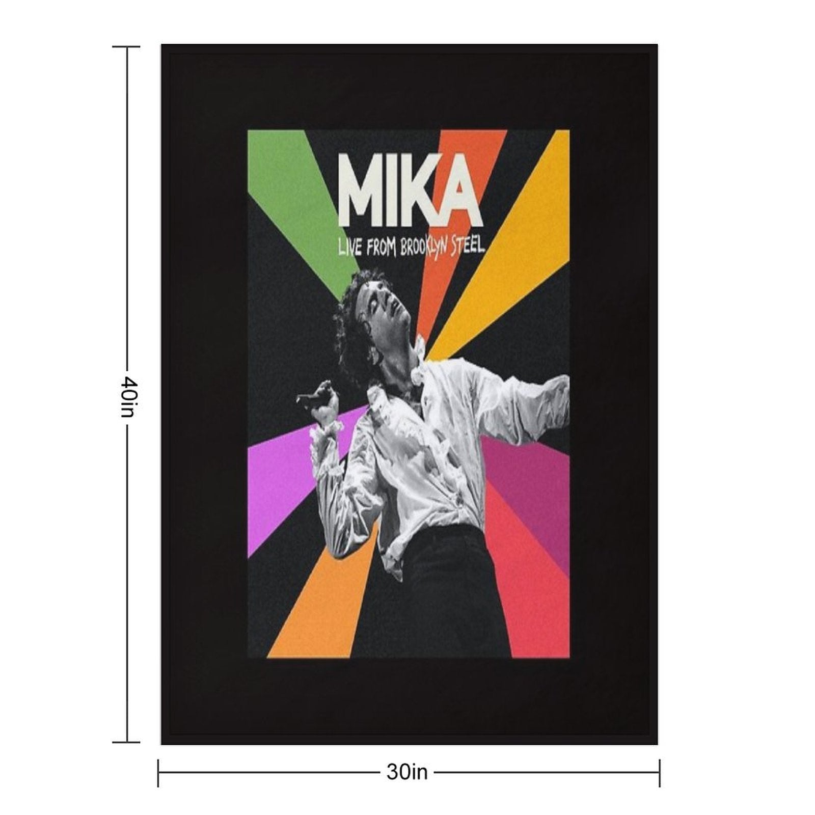 Mika Live from Brooklyn Steel Easy Care Throw Blanket