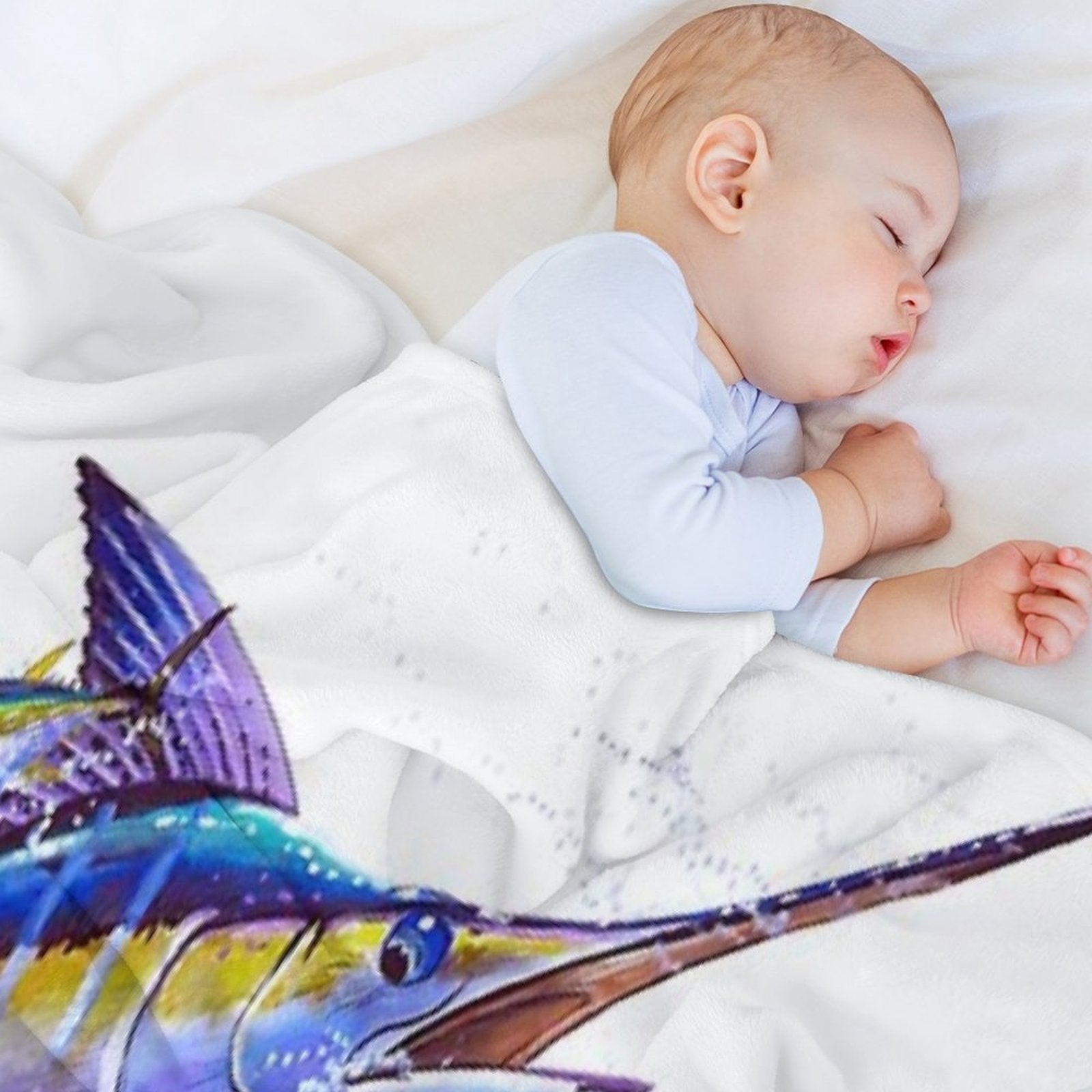 Blue Marlin And Tunas Quick-dry Throw Blanket
