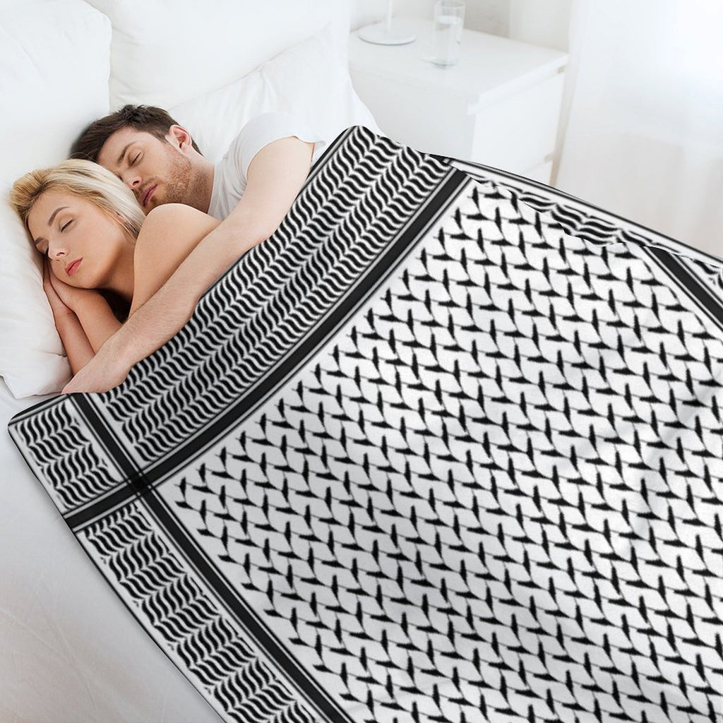 Palestinian Keffiyeh  Palestine Map Pattern Compact Throw Blanket