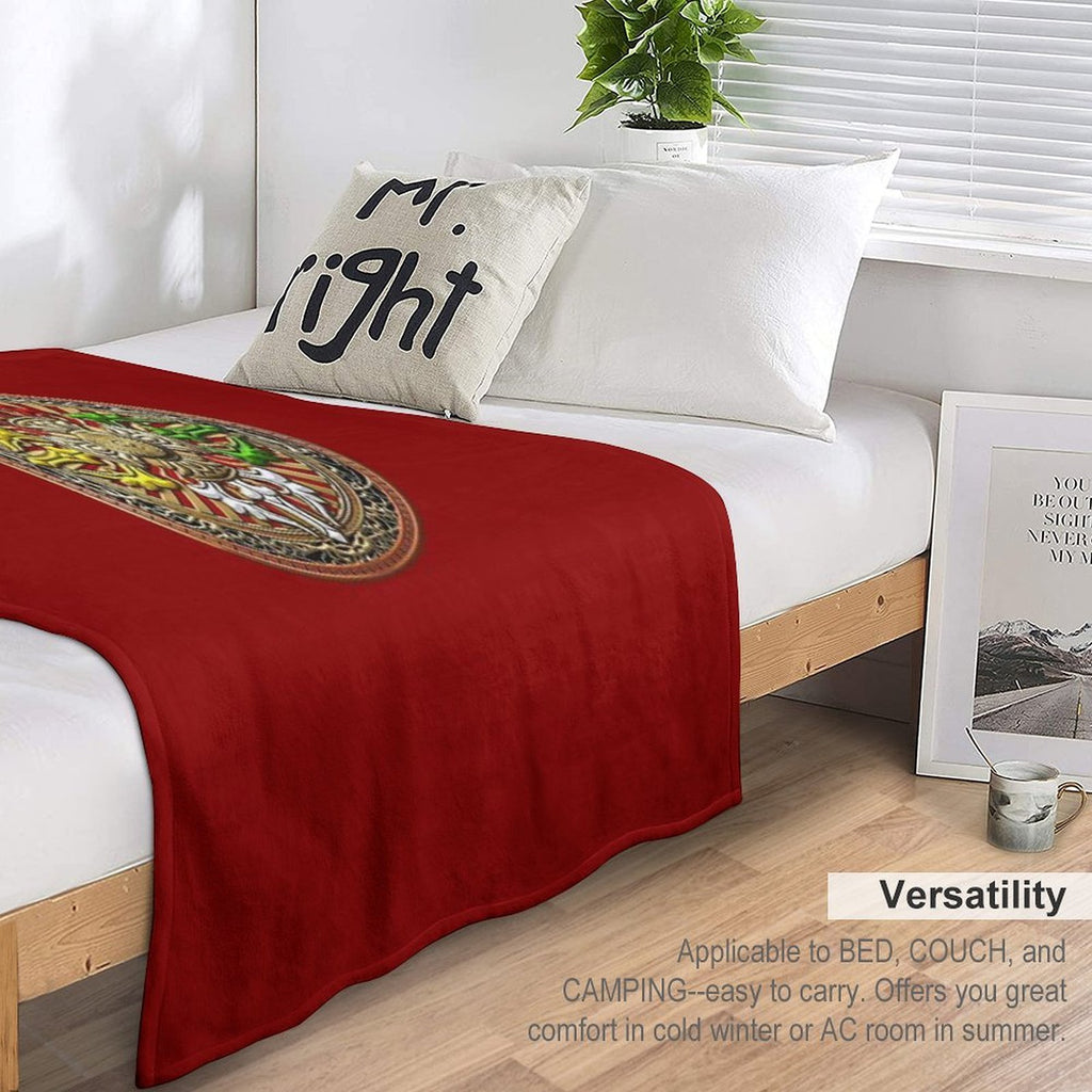Tibetan Double Dorje Mandala - Double Vajra Compact Throw Blanket