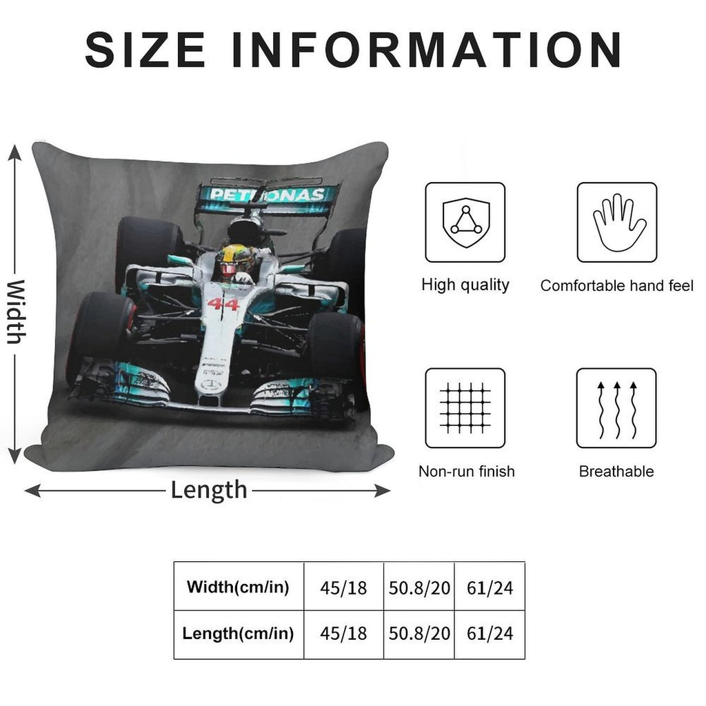Lewis Hamilton 44 - F1 Soft Shrink-Resistant Throw Pillow