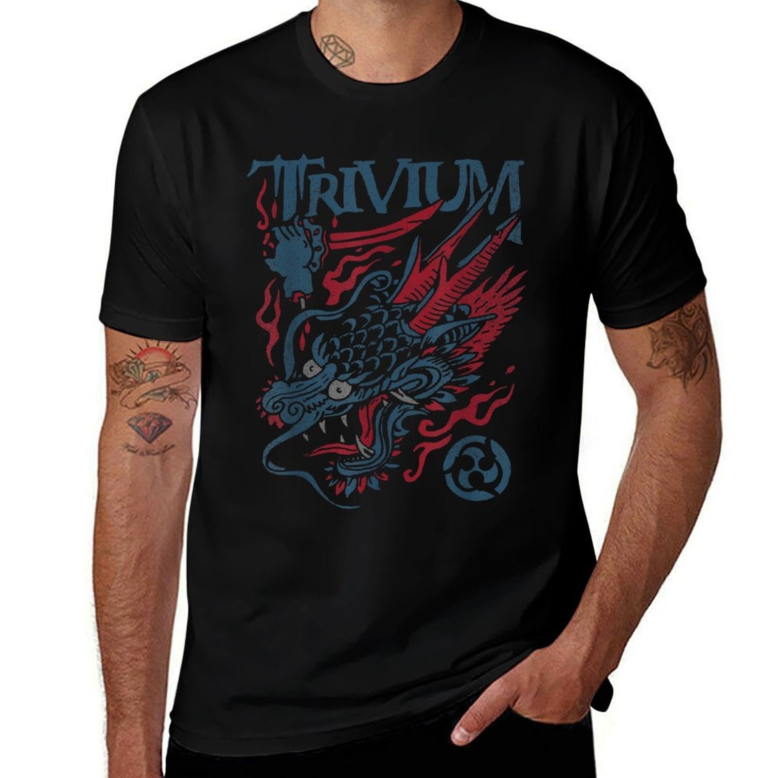 Trivium Screaming Dragon Color  Eco-friendly Material T-Shirt