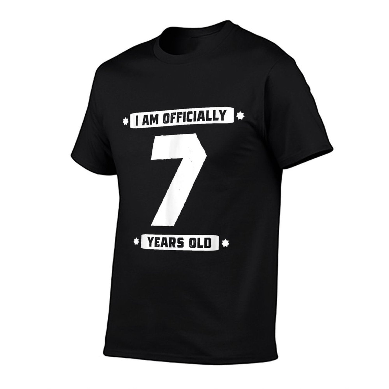 7th Birthday Boys Gift Tshirt Son Age 7 Seven Years  Ribbed Collar T-Shirt