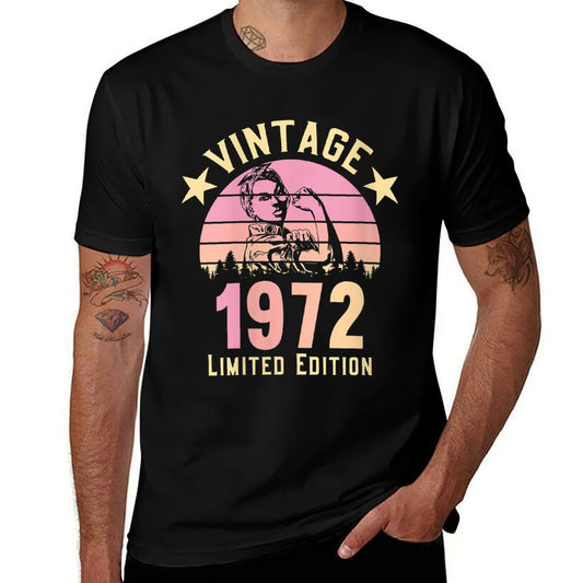 Womens Womens Vintage 1972 50th Birthday Present Limited Edition  Affordable Price T-Shirt