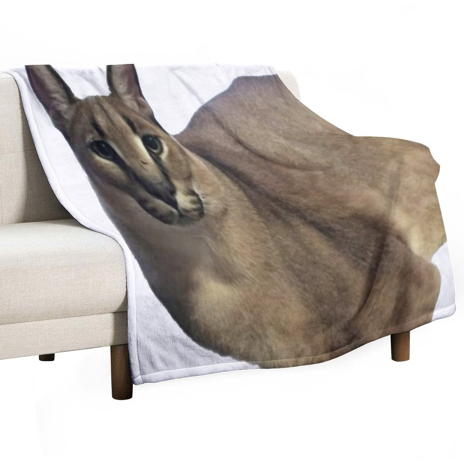 Big Floppa Shrink-resistant Throw Blanket