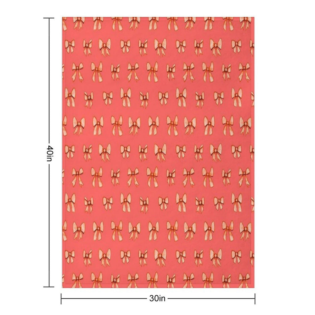 Bows That Don’t Come Undone. Soft Ribbons, Sweet Watercolor... And A Phrase with Attitude Knot Sorry. Because You Don’t Always Easy Care Throw Blanket
