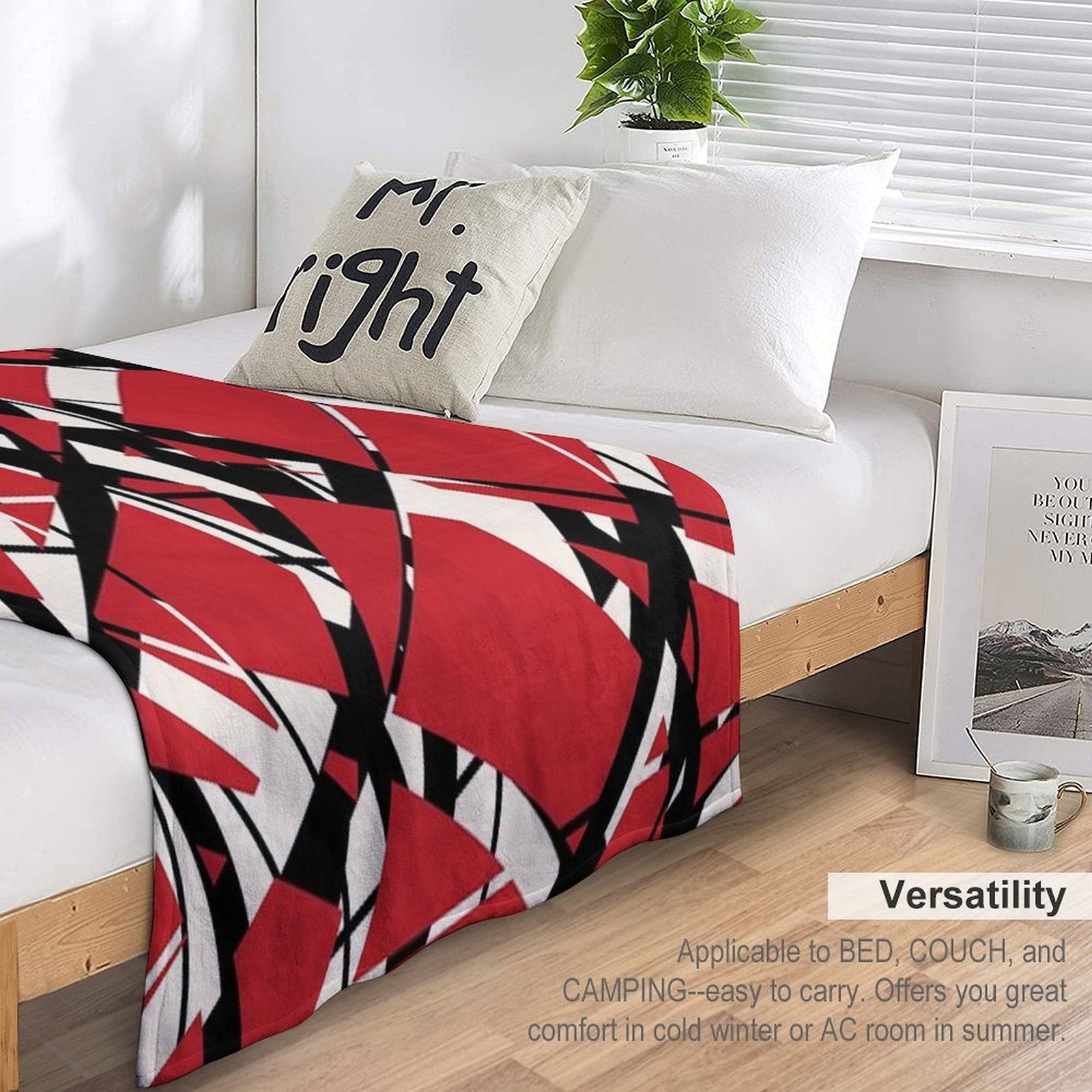EVH Authentic Stripes Design (red) Sustainable Throw Blanket