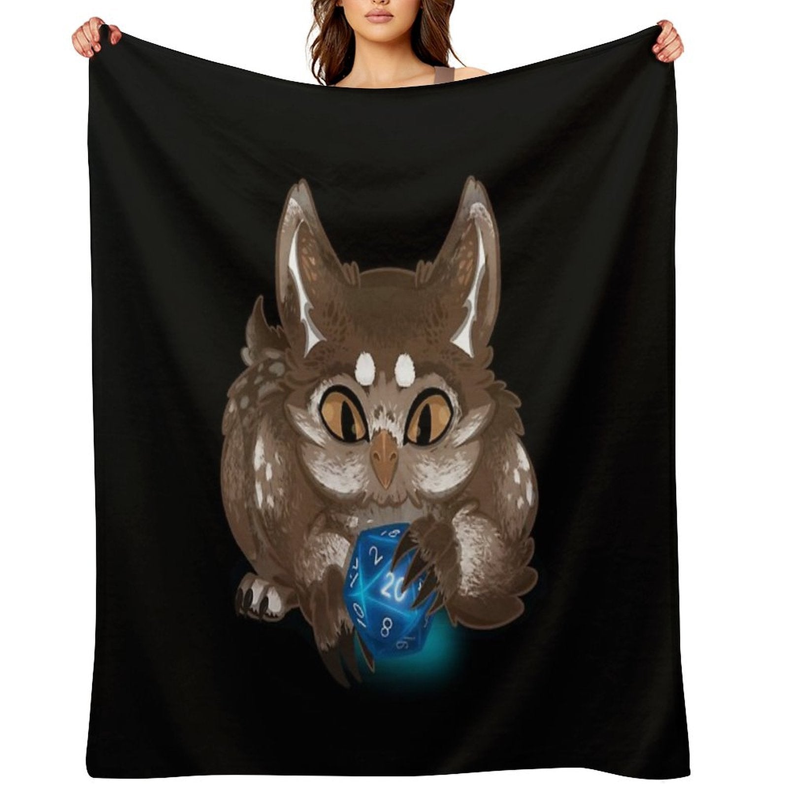 Owlbear Cub Travel-friendly Throw Blanket