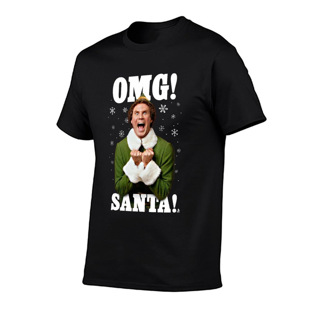Elf OMG Santa Buddy The Elf Funny Christmas  Cotton T-Shirt