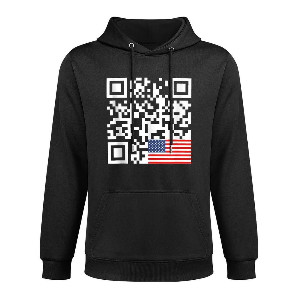 Trump Dance Troll QR Funny President Trump Dance Code Back All-Day Comfort Hoodie