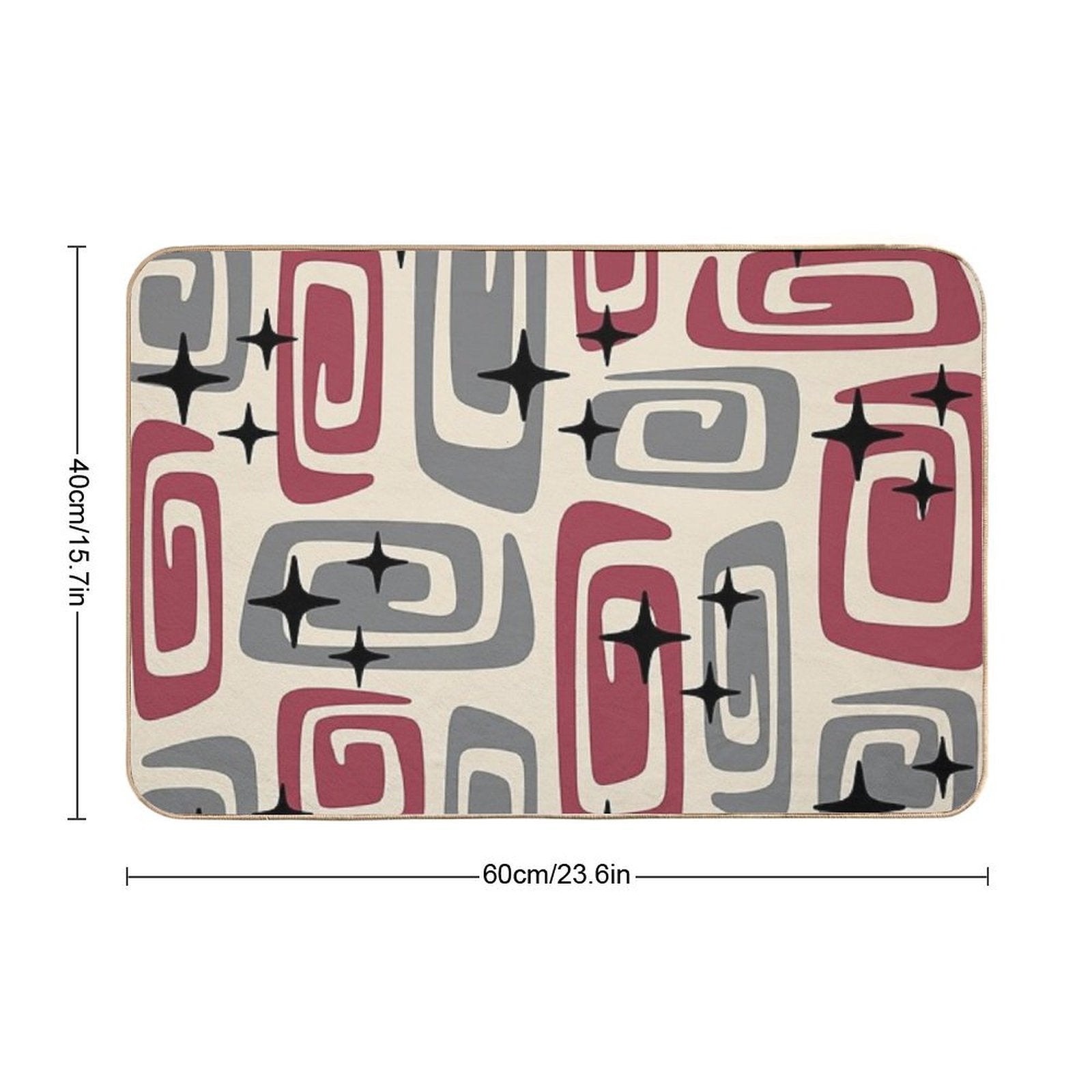 Retro Mid Century Modern Abstract 549  Absorbent Bath Mat