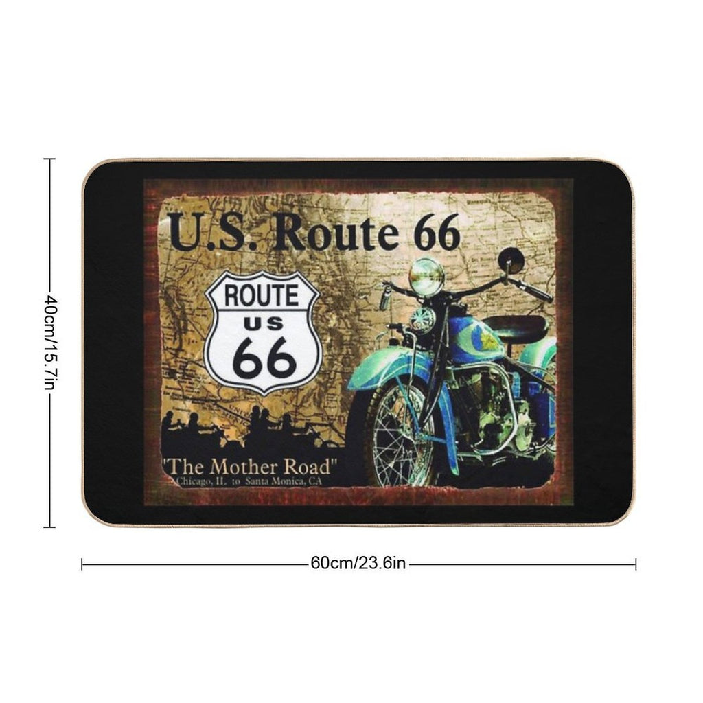 U.S ROUTE 66 Durable Bath Mat
