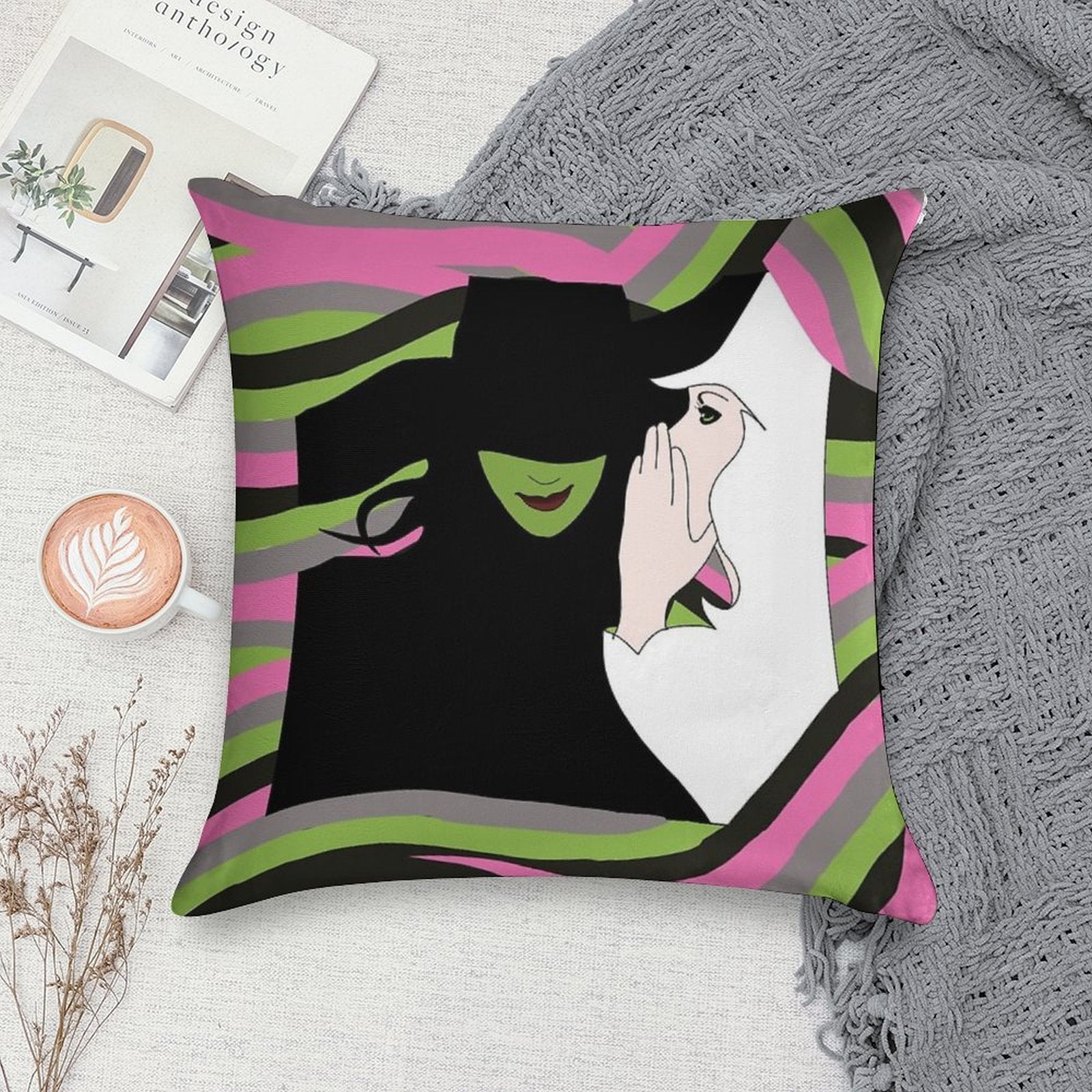 Wicked Album Cover Soft Washable Throw Pillow