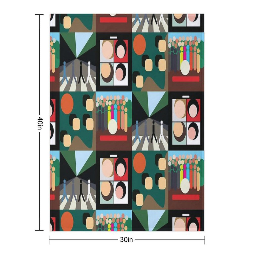 The Beatles Minimal Album Covers Compact Throw Blanket
