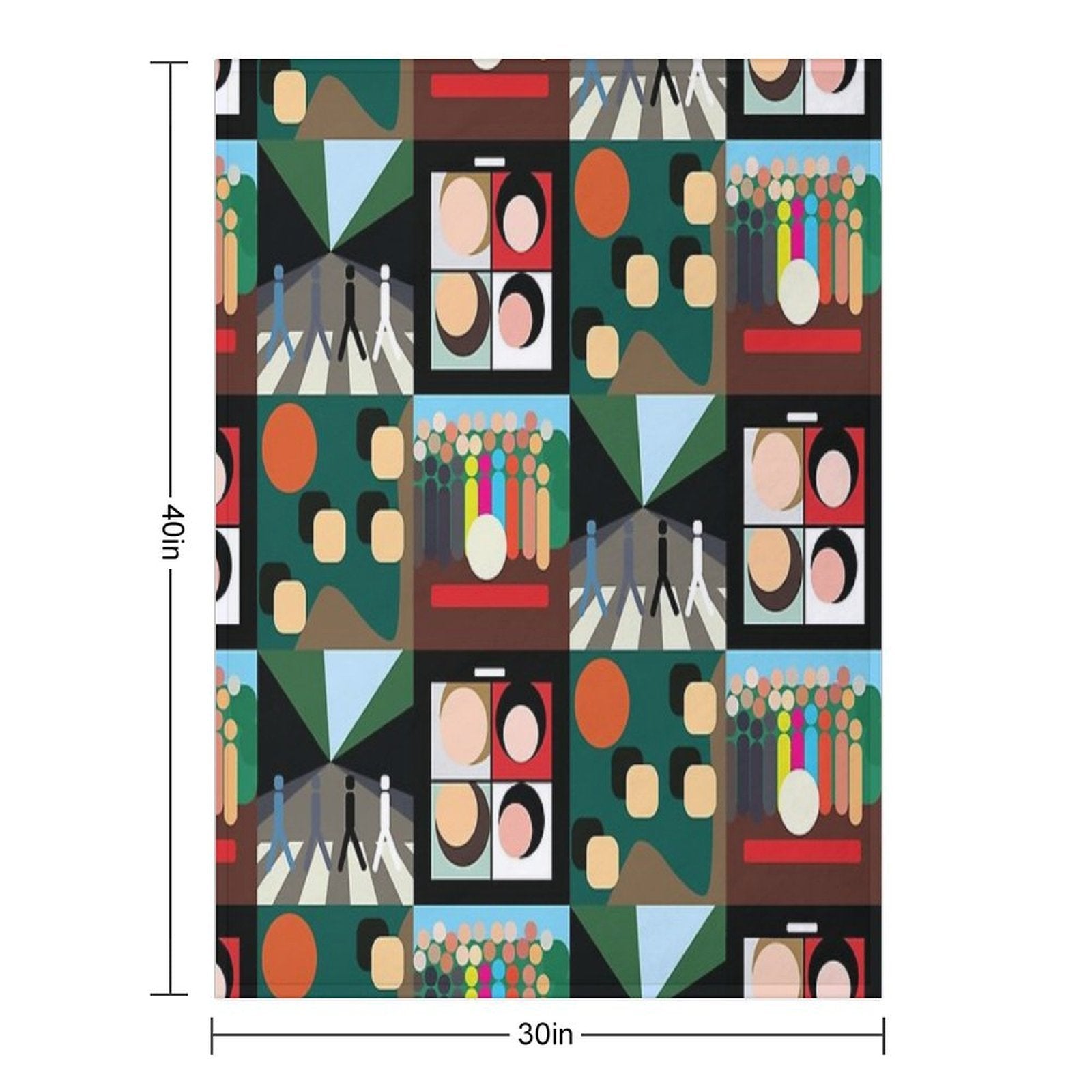 The Beatles Minimal Album Covers Compact Throw Blanket