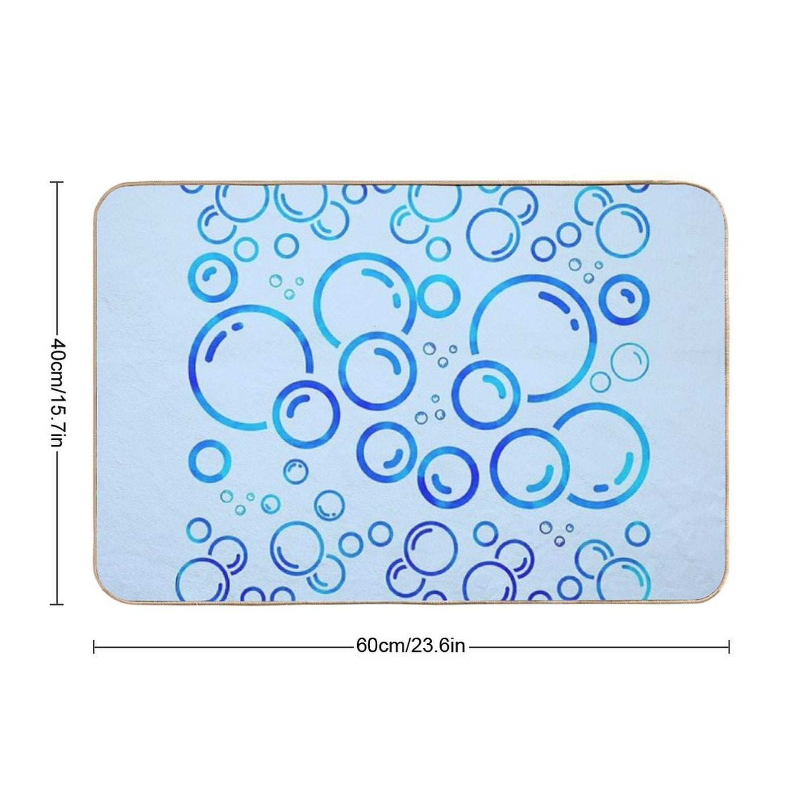 Bubble Blues  Anti-Trip Bath Mat