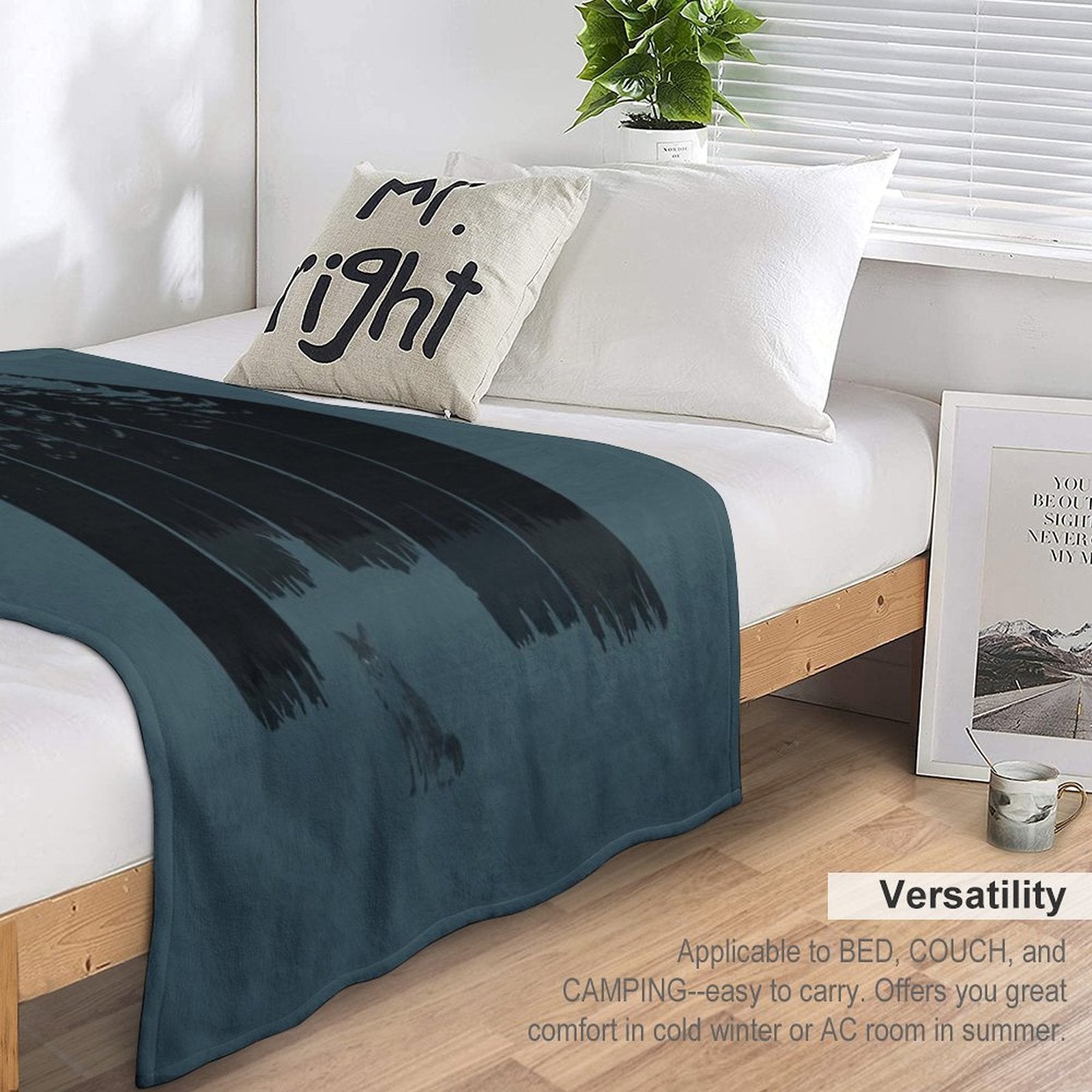 A Fox in The Wild Night Compact Throw Blanket