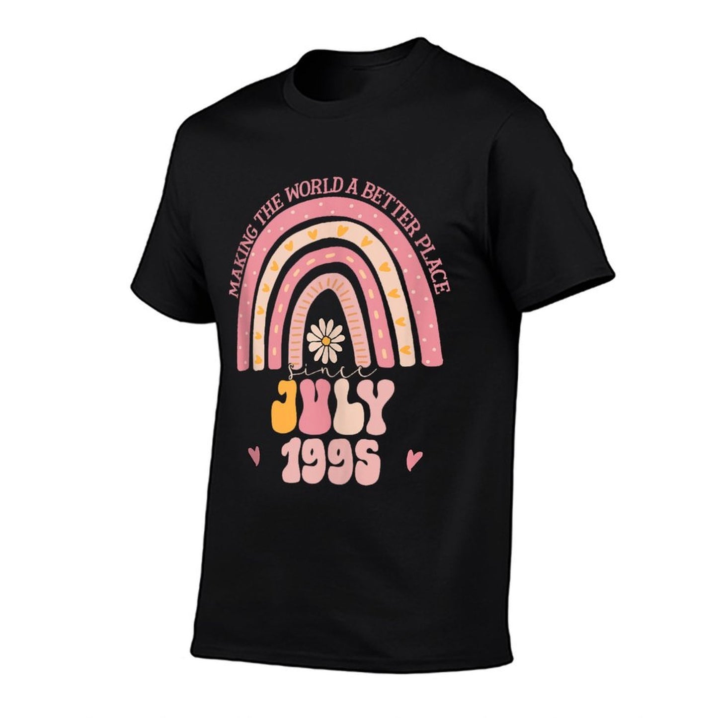 Turning 30 Retro July 1995 30th Birthday for Women  Ribbed Collar T-Shirt