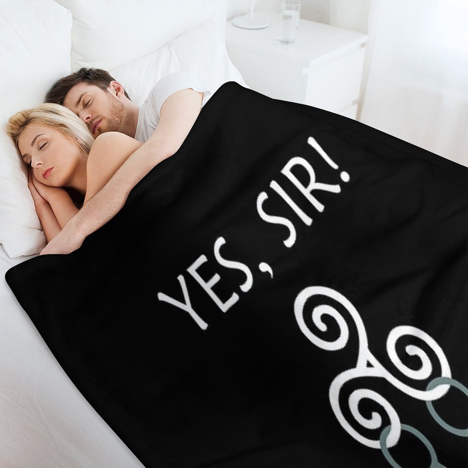 BDSM Triskelion Triskele Handcuffs YES SIR Wrinkle-free Throw Blanket