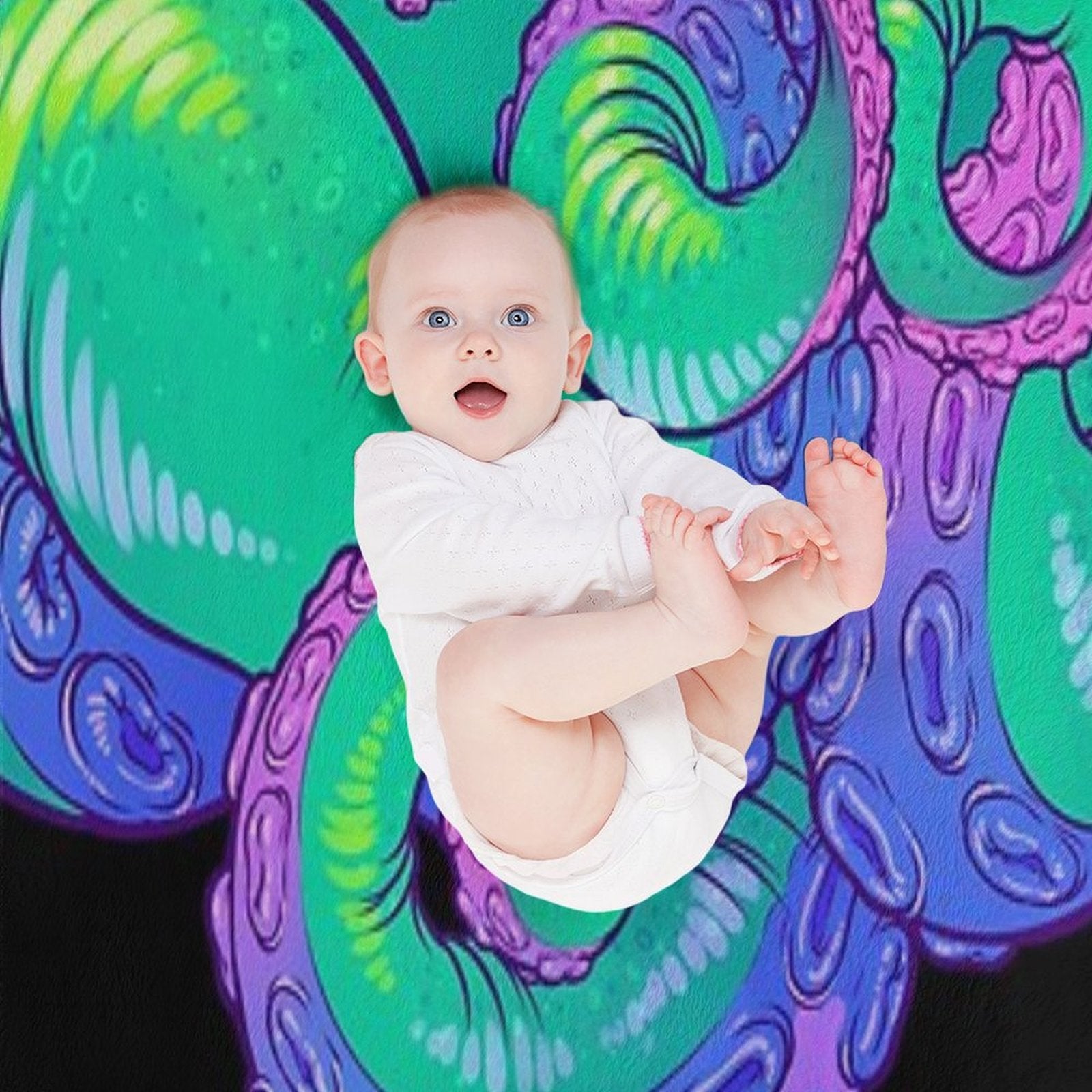 Cthulhu Tentacles Easy Care Throw Blanket