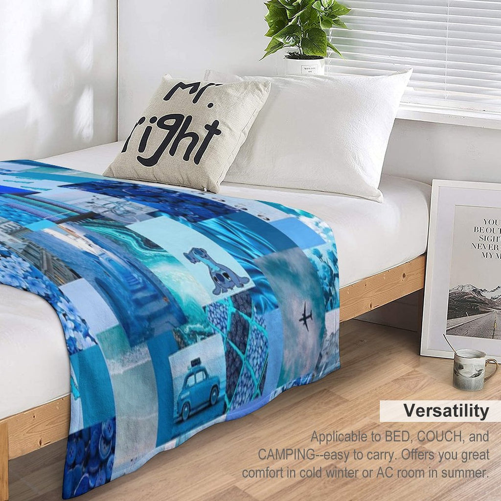Blue Aesthetic Premium Throw Blanket
