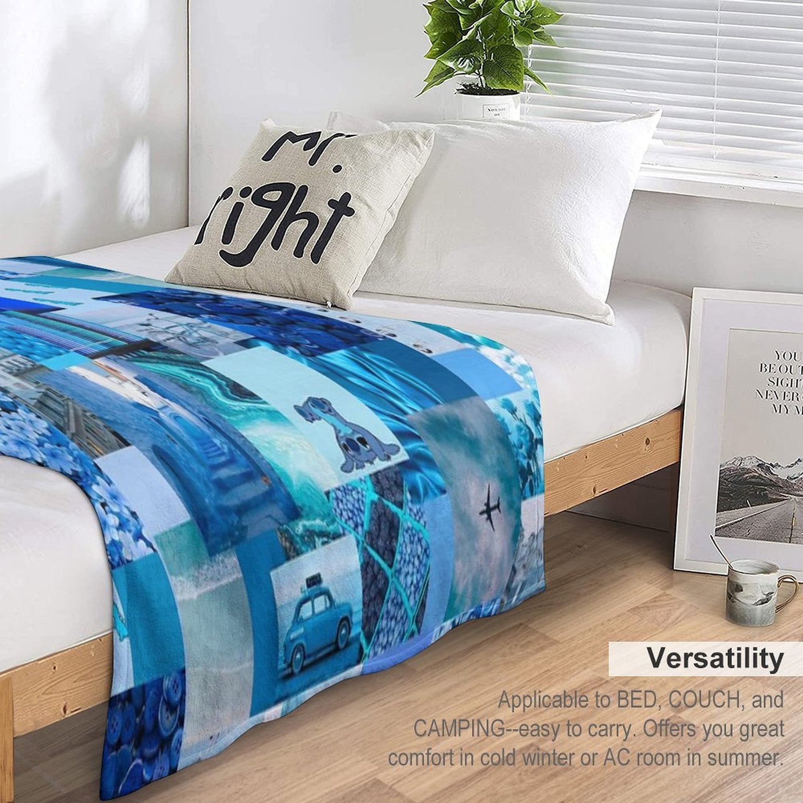 Blue Aesthetic Premium Throw Blanket