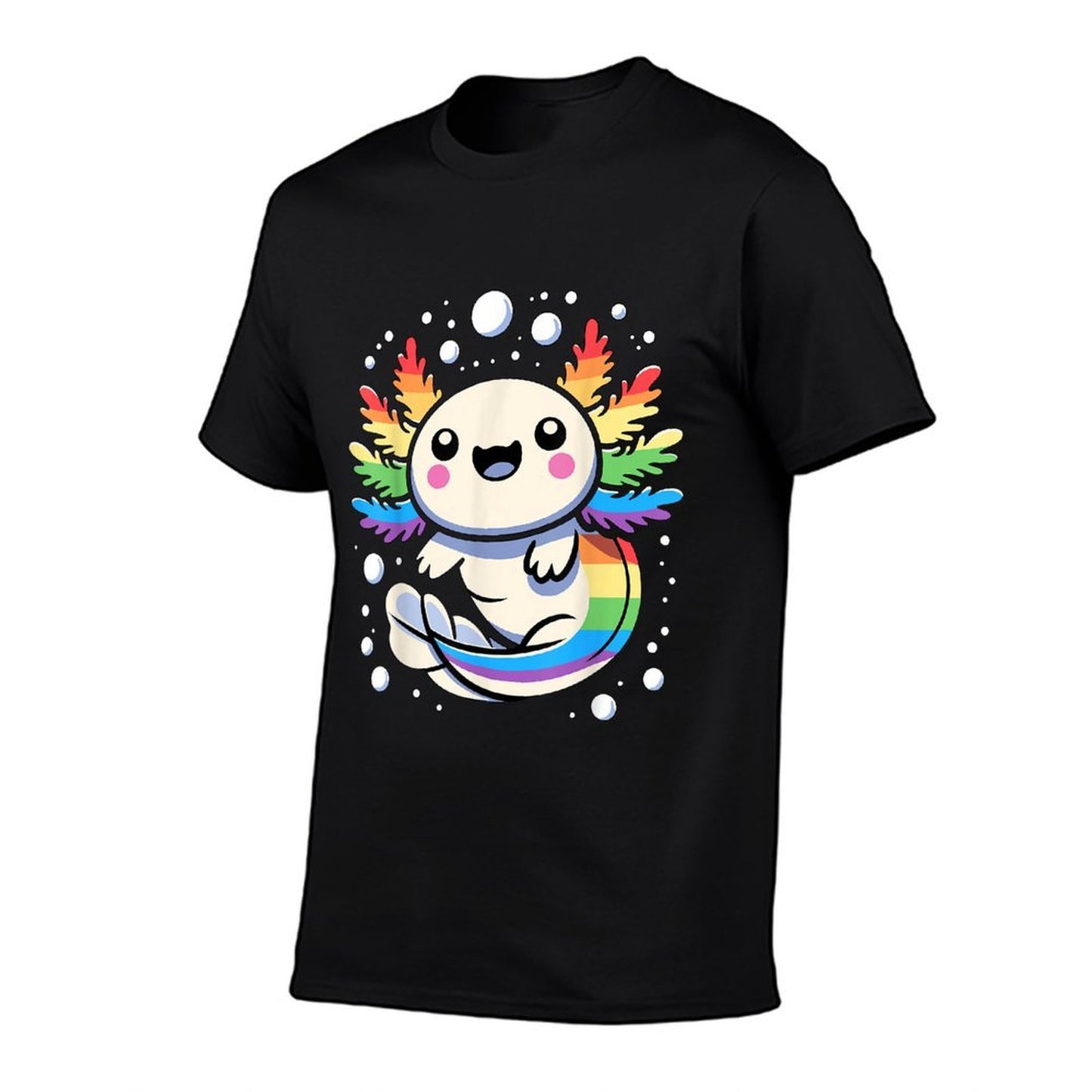 Axolotl LGBT Rainbow Gay Pride Kawaii Axolotls Ally  Trendy Pattern T-Shirt