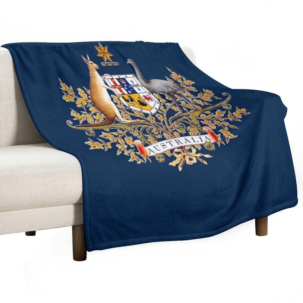 Australian Coat of Arms Machine-washable Throw Blanket
