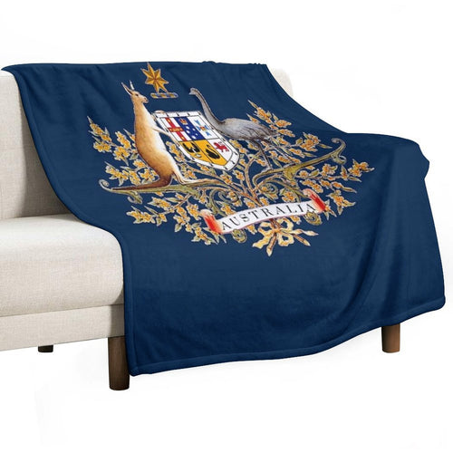 Australian Coat of Arms Machine-washable Throw Blanket