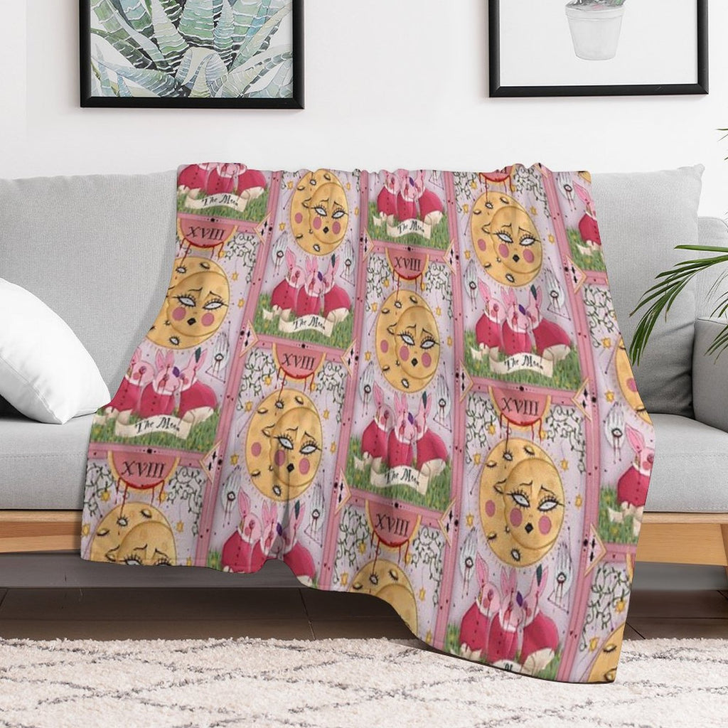 The Moon Velvety-soft Throw Blanket
