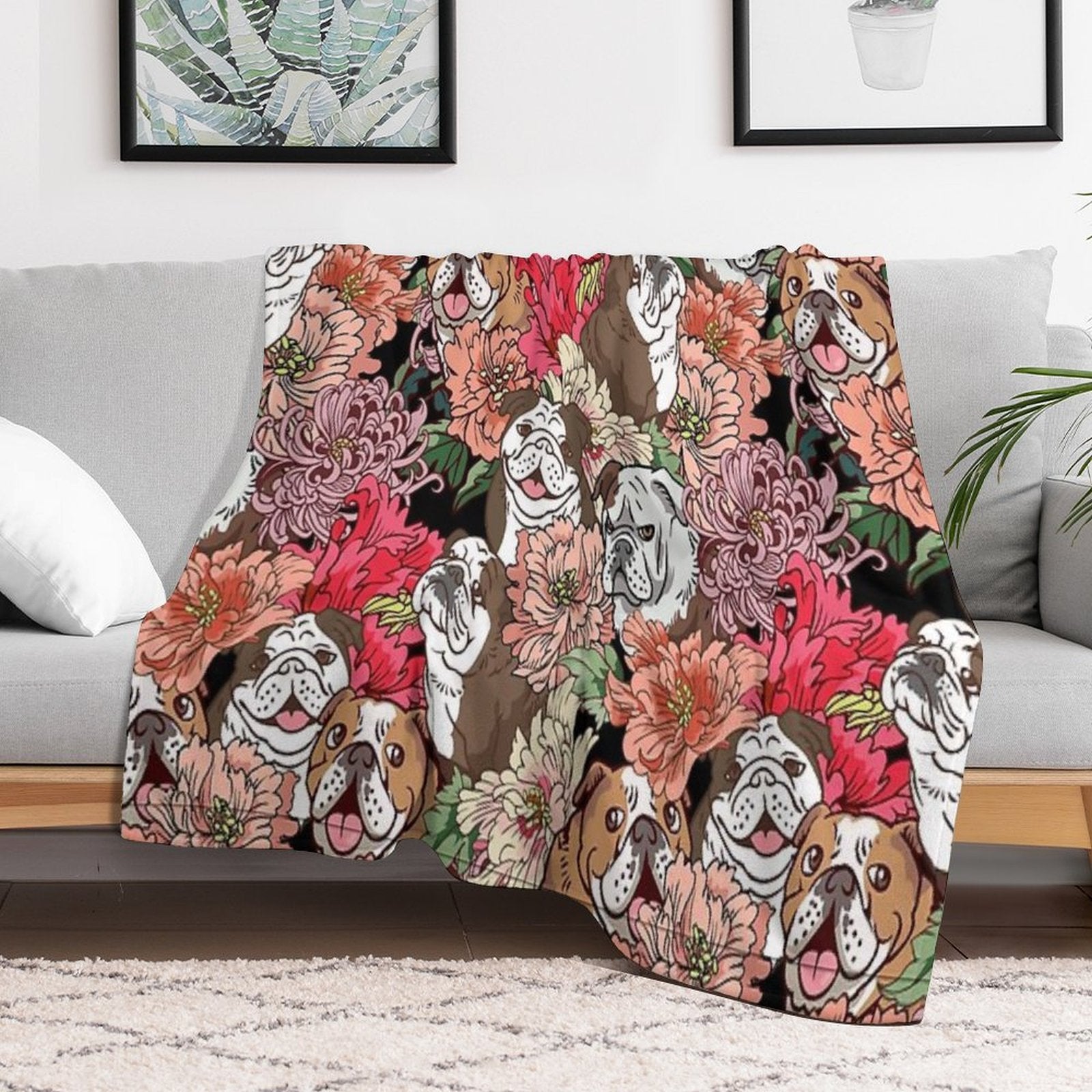Because English Bulldog Quick-dry Throw Blanket