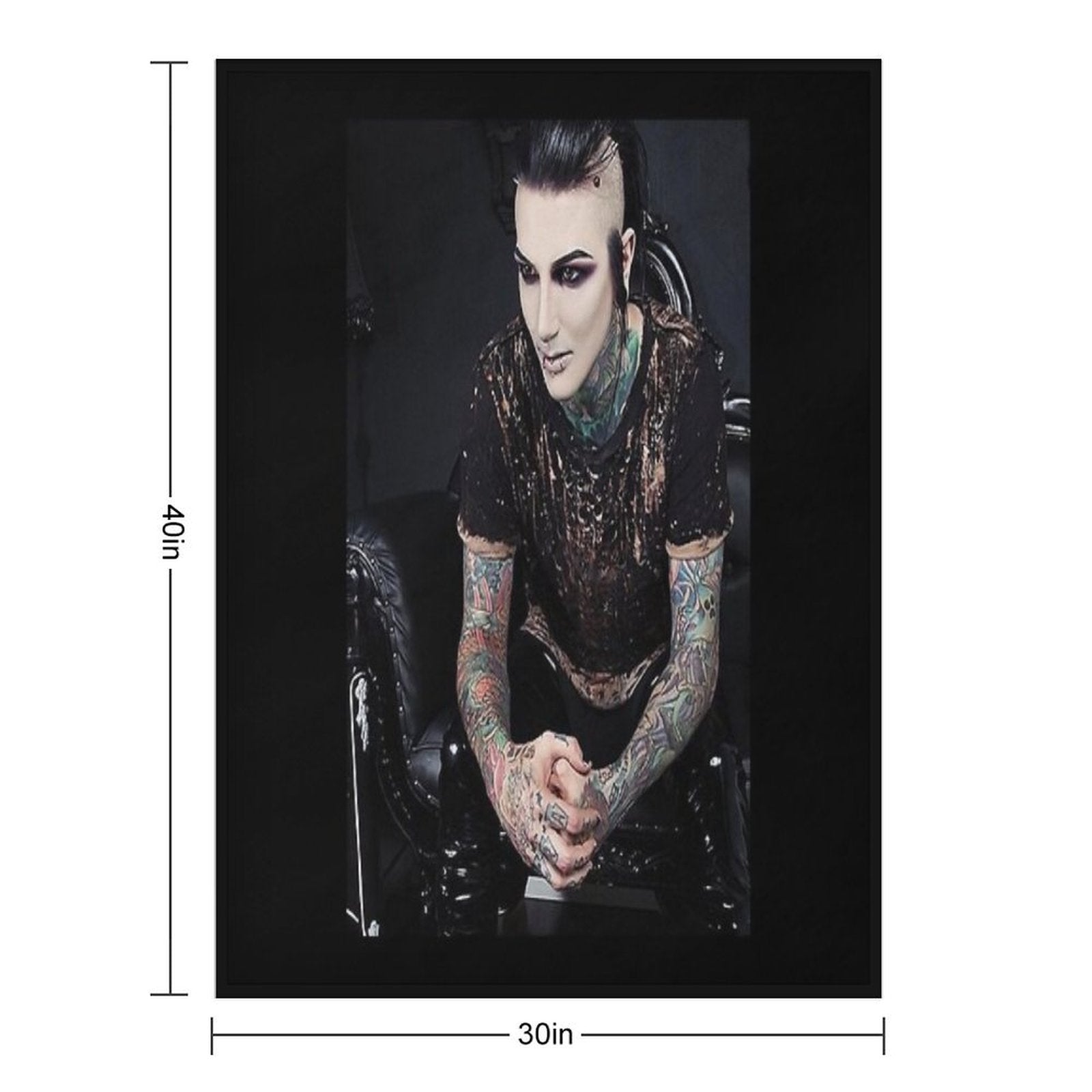 Chris Motionless Cerulli Chris Motionless Cerulli Chris Motionless Cerulli 7 Shrink-resistant Throw Blanket