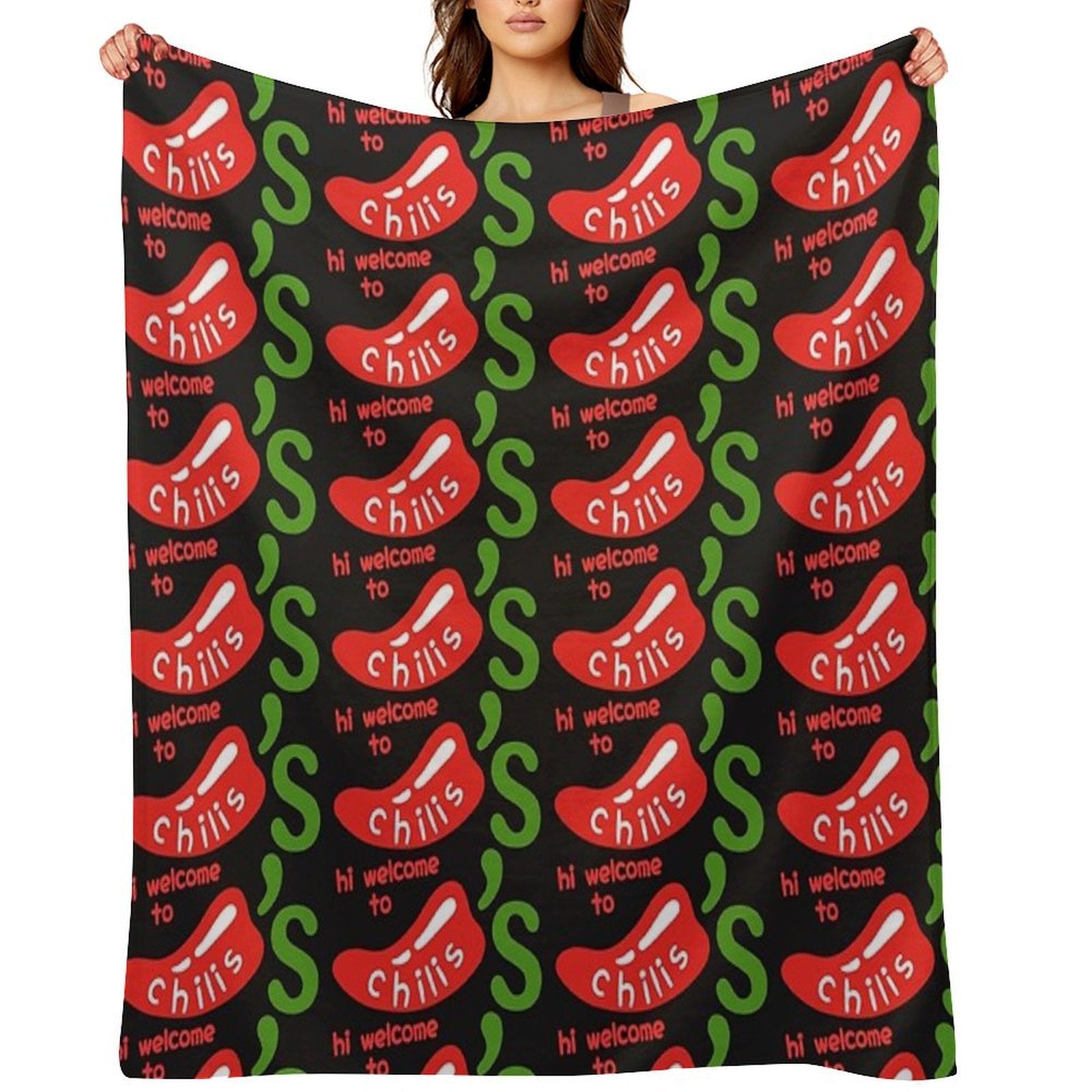 Hi Welcome To Chili’s Sustainable Throw Blanket