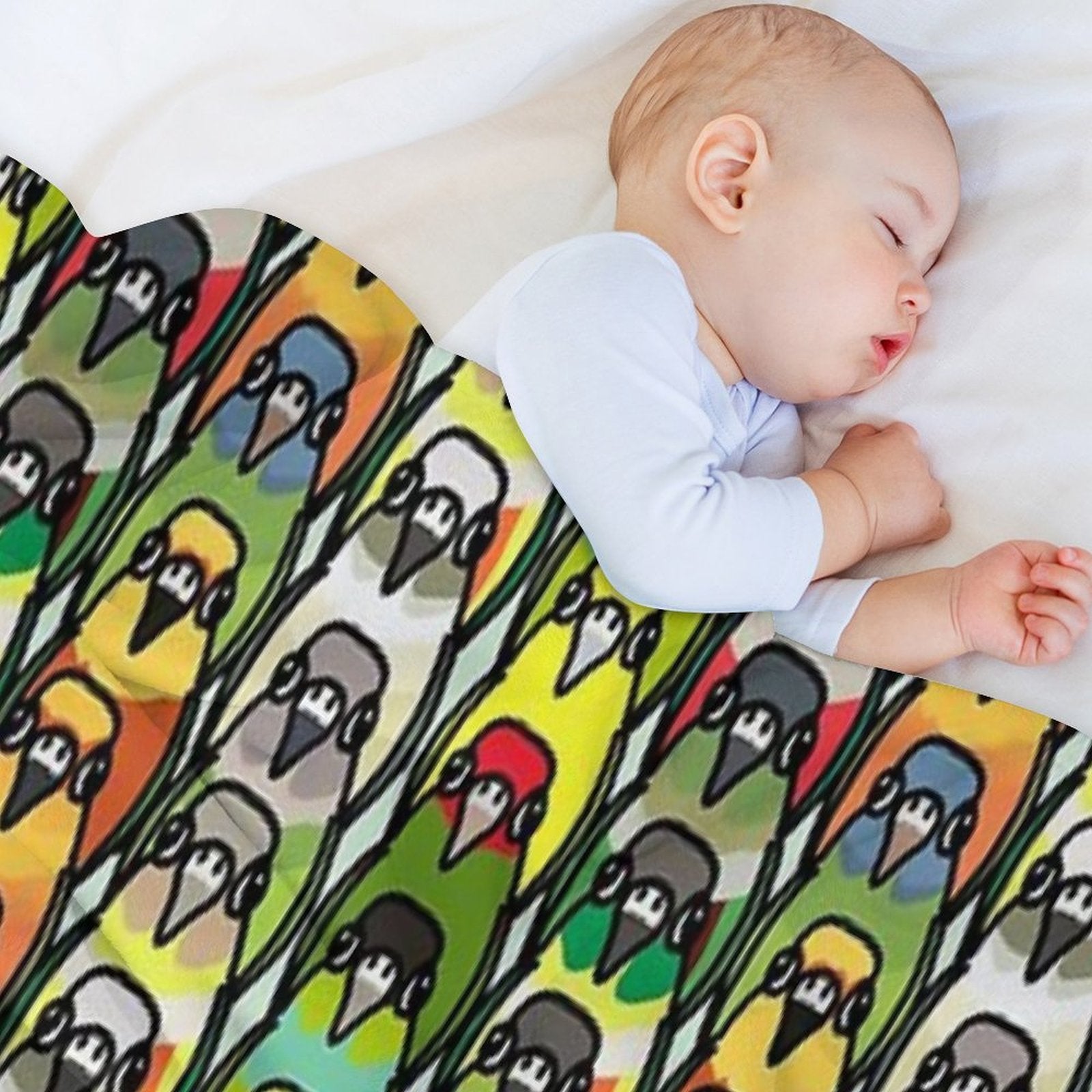 Conure Pattern Easy Care Throw Blanket