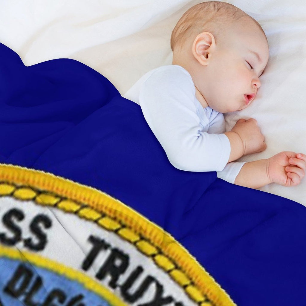USS TRUXTUN (DLGN-35) SHIP'S STORE Machine-washable Throw Blanket